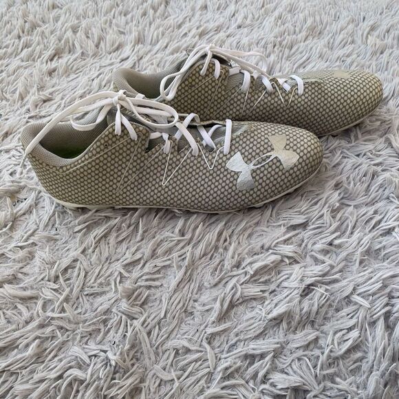 Under Armour UA Nitro Low MC Football Cleats Men’s‎ Size 16 Silver Pre Owned - Picture 3 of 16